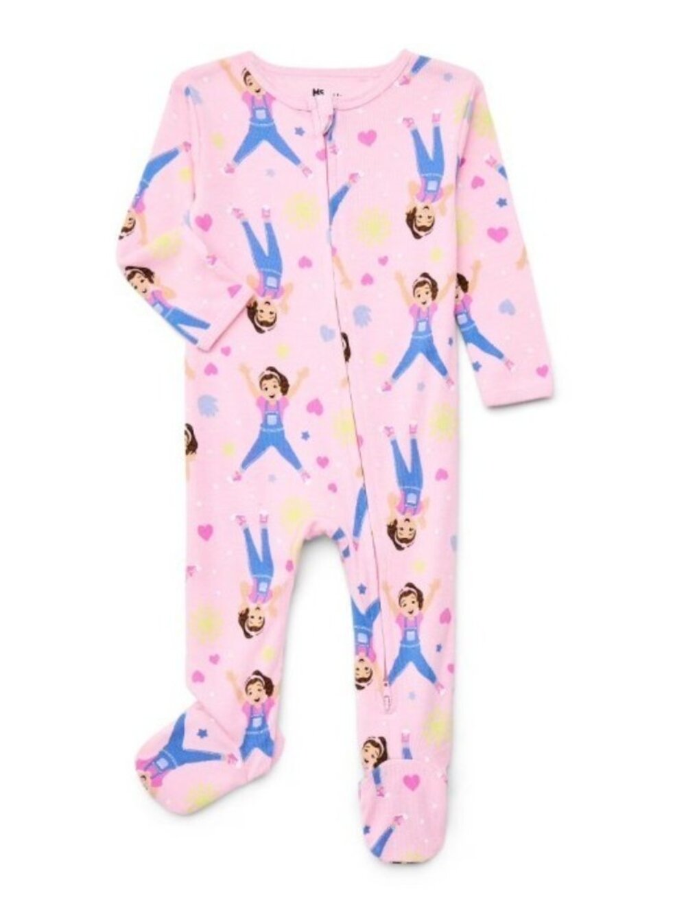 Ms. Rachel Baby Boys or Girls Two-Way Zip Front Footed Pajama One-Piece Sz NB